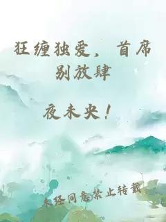 狂缠独爱，首席别放肆