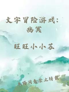 文字冒险游戏：幽冥