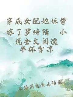 穿成女配她妹替嫁了罗绮陆玚小说全文阅读